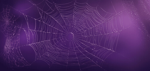 halloween decoration background template illustration, with banner and copy space. Spooky-themed background.