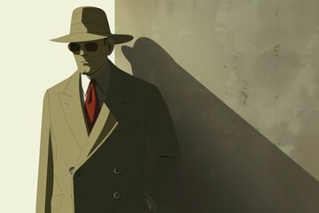 Old-fashioned spy gadget on a table, vintage camera and hidden recorder