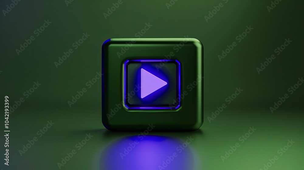 Wall mural intro play button