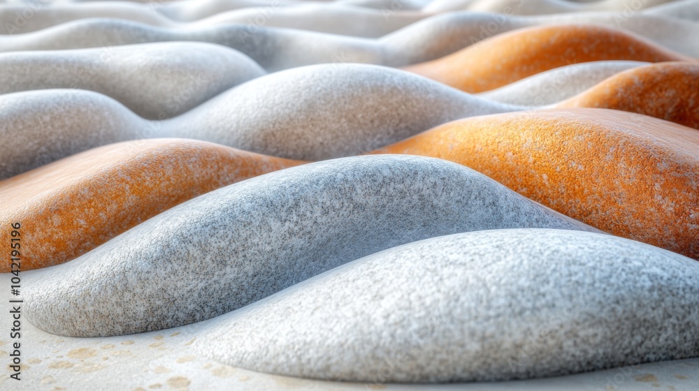 Fototapete the landscape features a series of softly undulating stones presenting various shades of gray and or