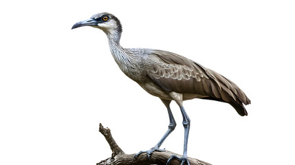 Obraz premium Black Legged Seriema Bird on Transparent Background PNG, Photo Realistic, Wallpaper, Cover and Screen for Smartphone, PC, Laptop, Transparent PNG