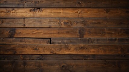 rustic wooden plank wall background. Use a variety of wood tones, including rich browns and lighter hues, with visible knots and grains. Add a warm, inviting glow as if lit by soft sunlight for a cozy