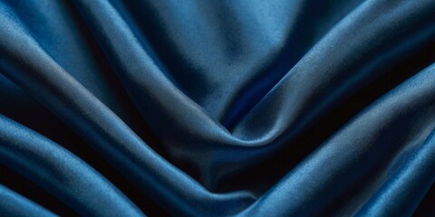 Fototapeta premium abstract blue cloth background showcases the elegance of luxurious fabric, resembling a flowing liquid wave. This stunning visual serves as a perfect backdrop for advertisements and exhibitions, enhan