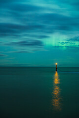 aurora borealis, northern lights above baltic sea in poland, stegna, october 2024