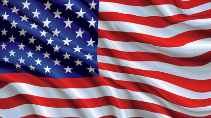 Fototapeta premium Vector illustration of USA flag 32k, full ultra hd, high resolution