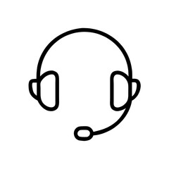 Headphones icon on white background