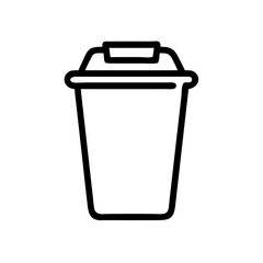 Trash can isolated on white