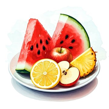 slice of watermelon on a plate