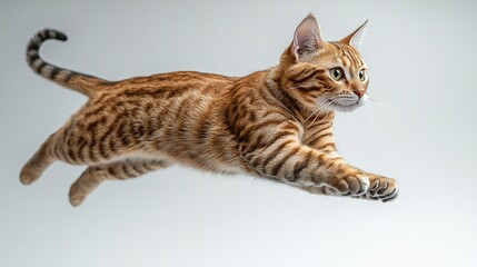 Obraz premium Playful Bengal Cat in Action