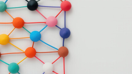 Vibrant 3D Clay Network Icon, an engaging and colorful representation of connectivity, ideal for dynamic marketing and digital communication contexts.