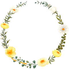 Watercolor Brench Wedding Branch Frame Rustic Floral