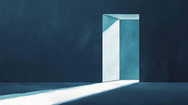 Minimalist illustration of a doorway