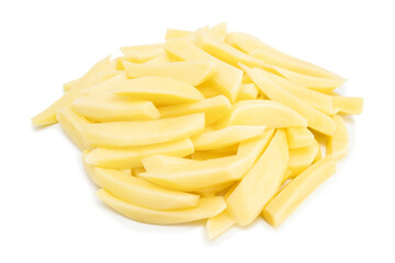 freshly cut uncooked potatoes isolated