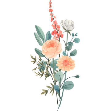 Watercolor Brench Wedding Branch Frame Rustic Floral