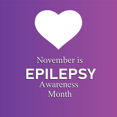 Epilepsy Awareness Month Vector | Neurological Disorder Awareness | November Health Campaign Design