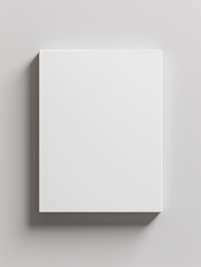 Minimalistic white square canvas on a wall, isolated with a transparent background  
