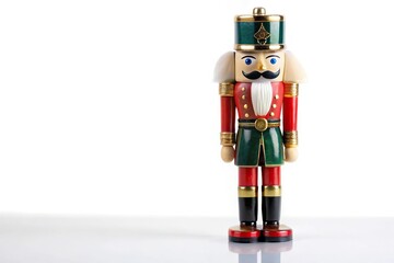 Reflected nut cracker isolated on a white background