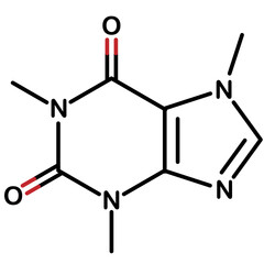 Fototapeta premium Caffeine Chemical Structure