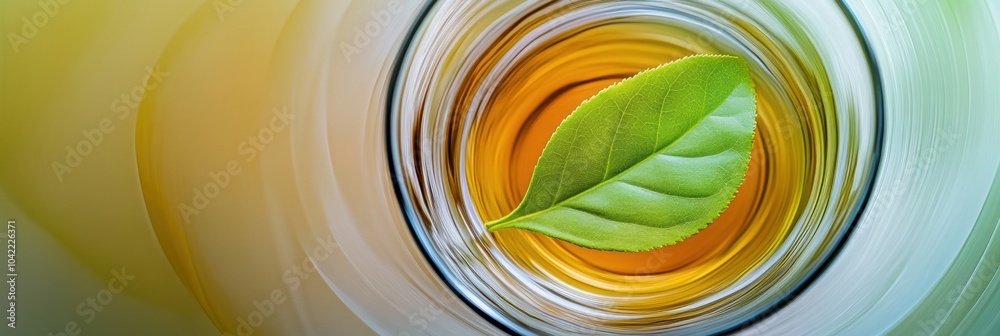 Aufkleber the tea leaf slowly spirals in a warm cup, releasing its rich color and aroma into the brewed tea, c