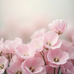 Fototapeta premium Soft pink and white sweet pea flowers in full bloom exuding romance and sweetness