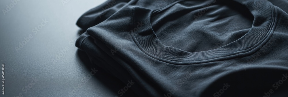 Leinwandbilder minimalist sportswear is neatly arranged on a smooth table, emphasizing simplicity and functionality
