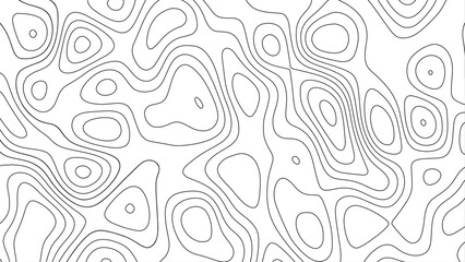 Topographic map. Geographic mountain relief. Abstract lines background. Contour maps. Vector illustration, Modern design with White background with topographic wavy pattern