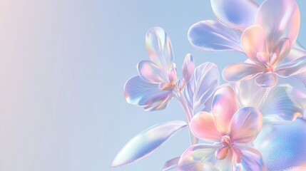 Fototapeta premium Tranquil Cyber Monday Serenity - Digital Illustration with Floral Designs for Text Space, Ultra-Detailed Layout