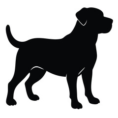 dog vector silhouette vector with a white background