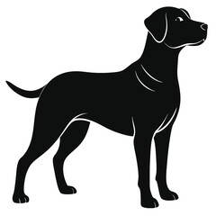 dog vector silhouette vector with a white background