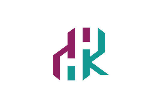 Simple Letter HHk logo vector design template