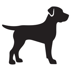 dog vector silhouette vector with a white background