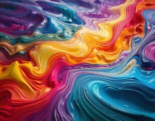 Fototapeta premium abstract colorful waves and liquid motion vibrant colors and texture energy wave psychedelic background design