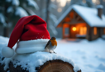 santa claus on the snow