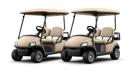 golf cart on white background