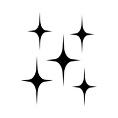 Shine icon. Twinkle star icon. Clean star icon.