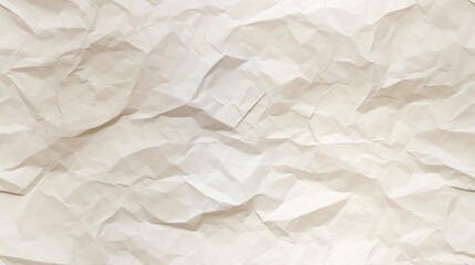 Obraz premium White crumpled paper texture background for design with copy space for text or image.