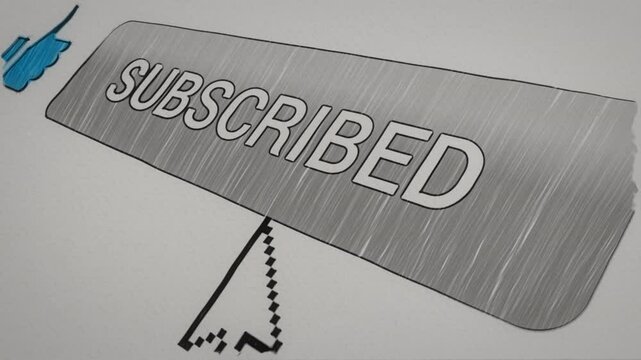 Hand Drawn Sketched Like Subscribe Ring Bell Dynamic Animation