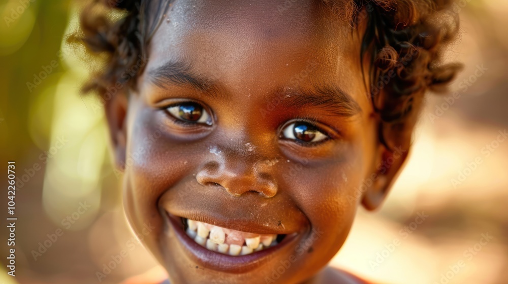 Sticker A Smiling Child's Portrait