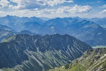Naklejka premium Oberstdorf, Allgäu, Fellhorn und Umgebung, Breitachtal