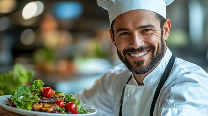 Migrant worker at a restaurant learning new culinary skills, symbolizing professional growth and adaptation in a new country