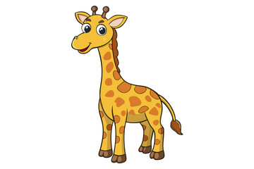 Giraffe cartoon vector vector illustration