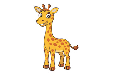Giraffe cartoon vector vector illustration