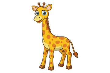 Giraffe cartoon vector vector illustration