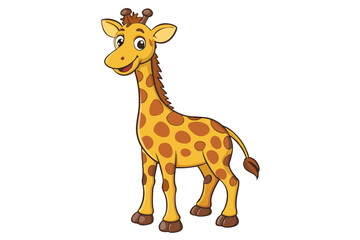 Giraffe cartoon vector vector illustration