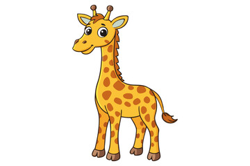 Giraffe cartoon vector vector illustration