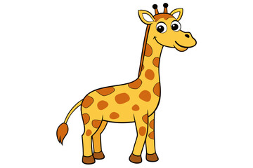 Fototapeta premium Giraffe cartoon vector vector illustration