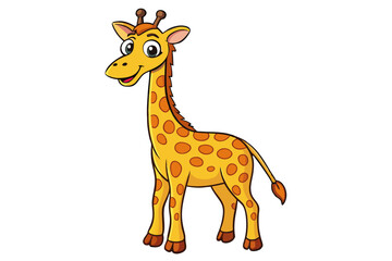 Fototapeta premium Giraffe cartoon vector vector illustration