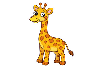 Obraz premium Giraffe cartoon vector vector illustration