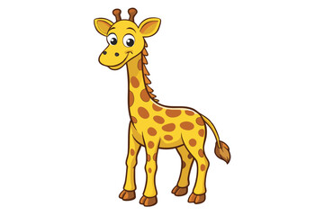 Fototapeta premium Giraffe cartoon vector vector illustration