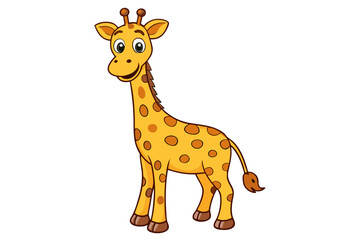 Giraffe cartoon vector vector illustration